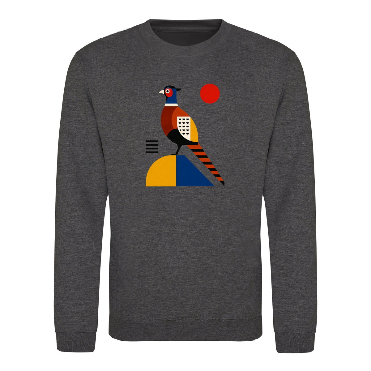 Pheasant in Form Adult Sweatshirt - Modern Menagerie Charcoal colour variant image