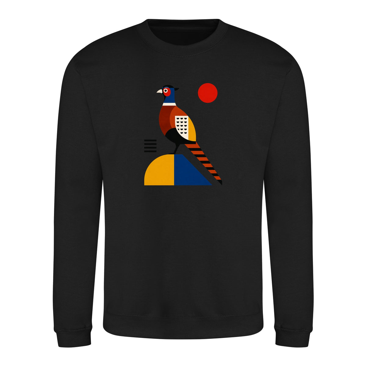 Pheasant in Form Adult Sweatshirt - Modern Menagerie Deep Black colour variant image