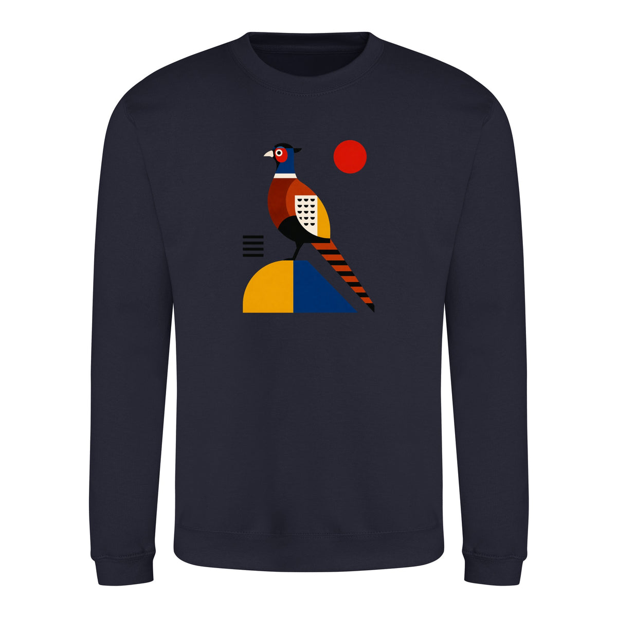 Pheasant in Form Adult Sweatshirt - Modern Menagerie French Navy colour variant image
