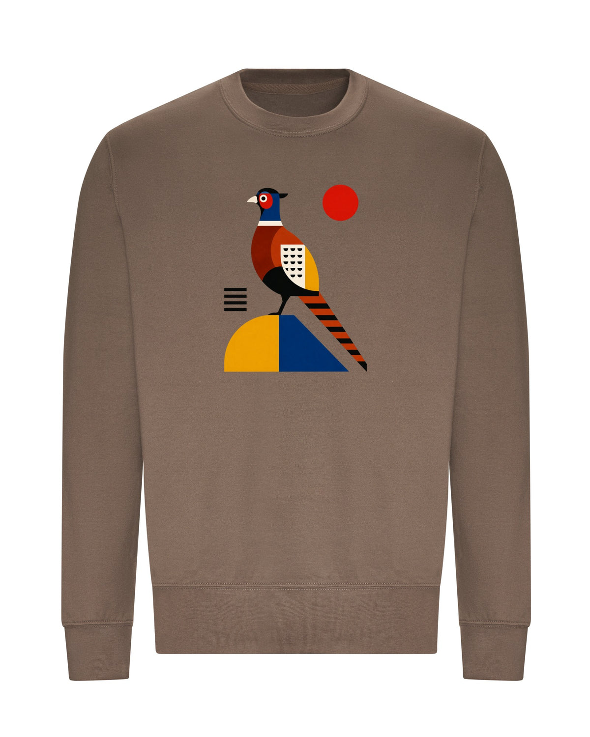 Pheasant in Form Adult Sweatshirt - Modern Menagerie Mocha Brown colour variant image