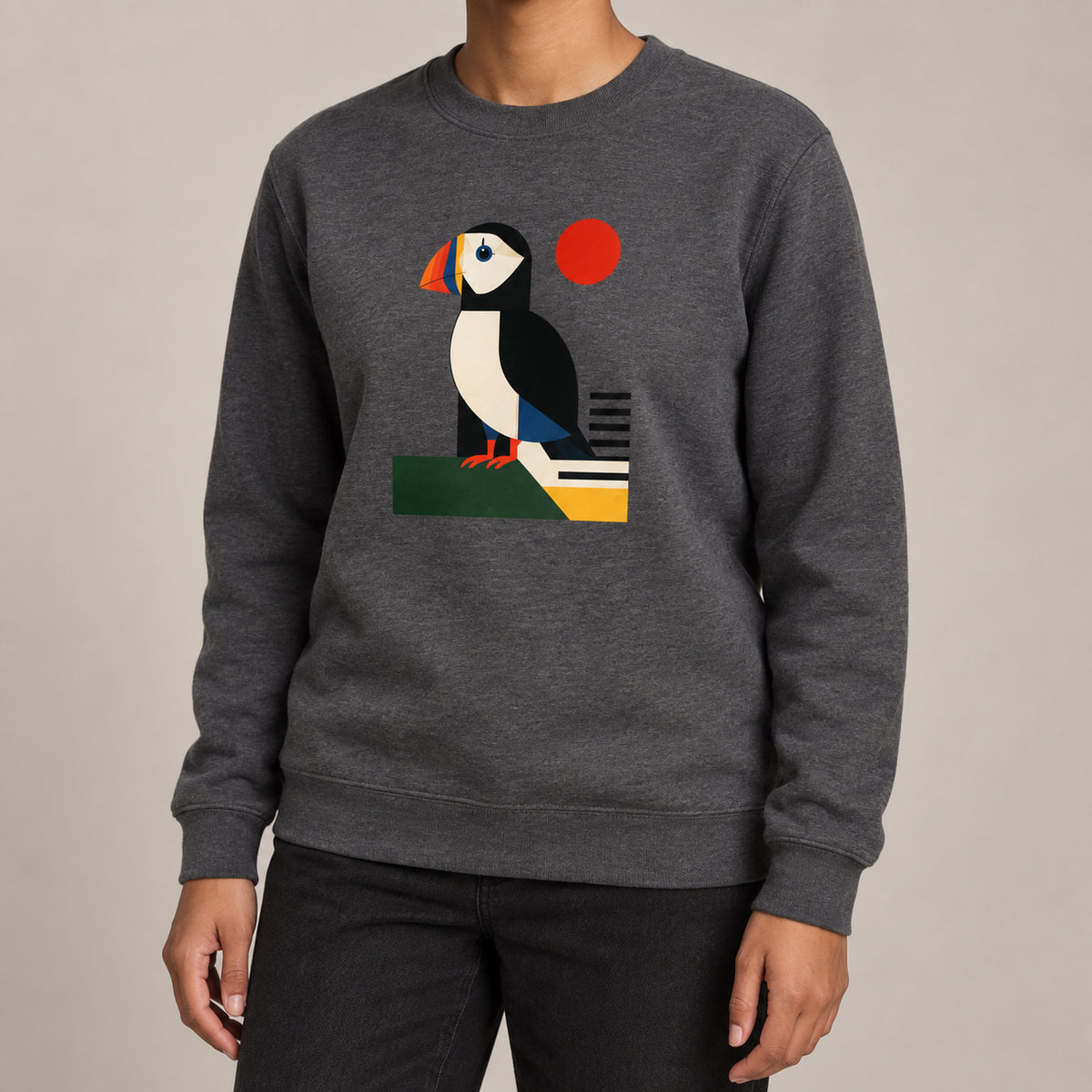 Puffin Perch Adult Sweatshirt - Modern Menagerie lead image