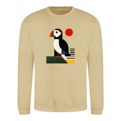 Puffin Perch Adult Sweatshirt - Modern Menagerie Desert Sand colour variant image