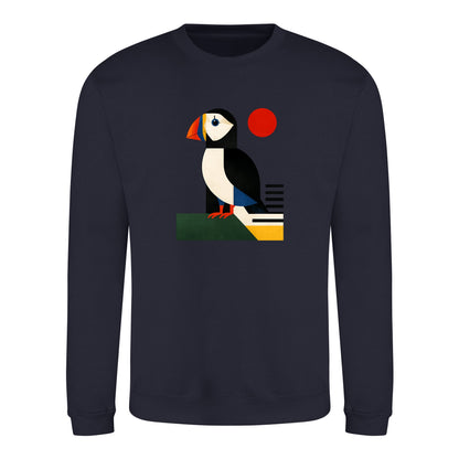 Puffin Perch Adult Sweatshirt - Modern Menagerie French Navy colour variant image