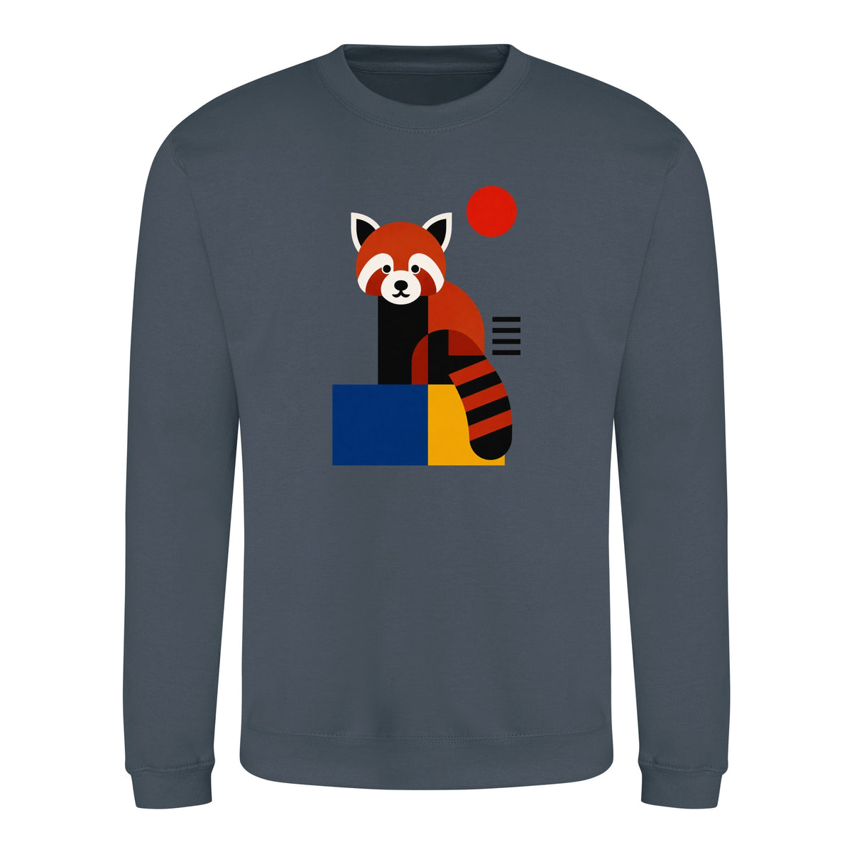 Red Panda Poise Adult Sweatshirt - Modern Menagerie Airforce Blue colour variant image