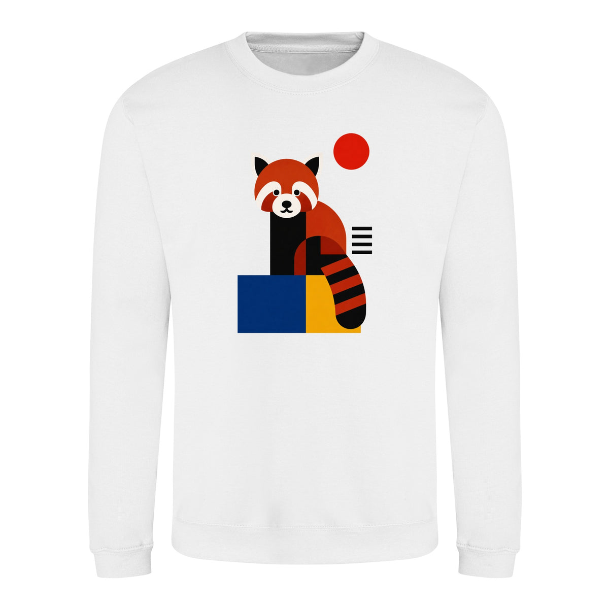 Red Panda Poise Adult Sweatshirt - Modern Menagerie Arctic White colour variant image