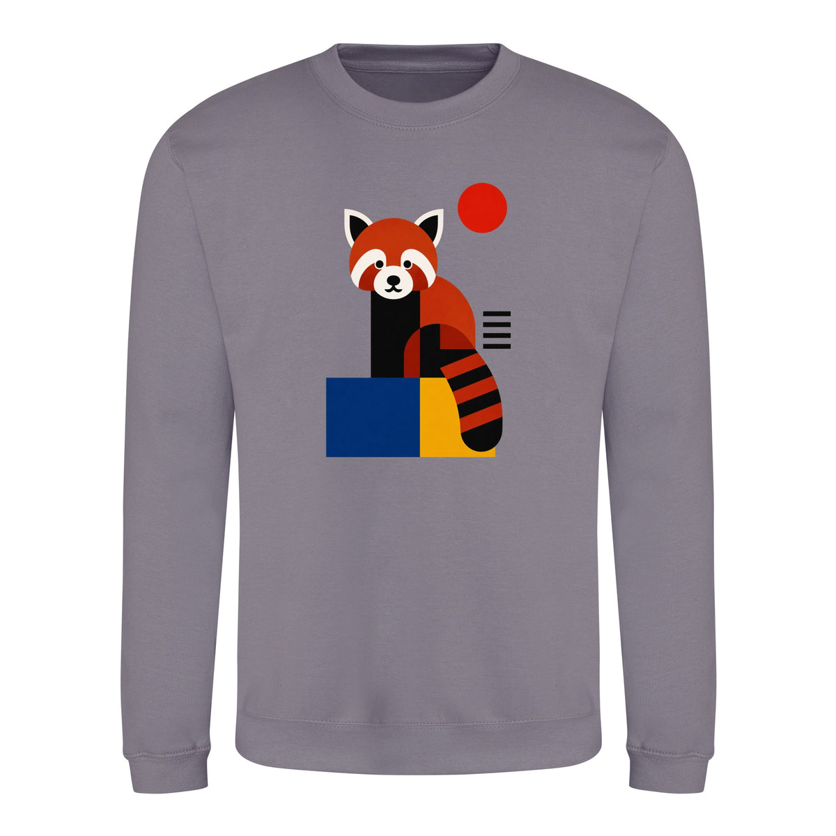 Red Panda Poise Adult Sweatshirt - Modern Menagerie Dusty Lilac colour variant image
