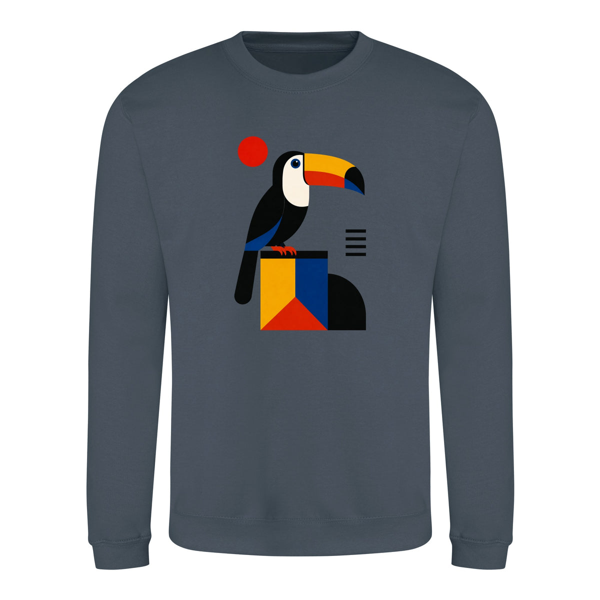 Toucan Tower Adult Sweatshirt - Modern Menagerie Airforce Blue colour variant image