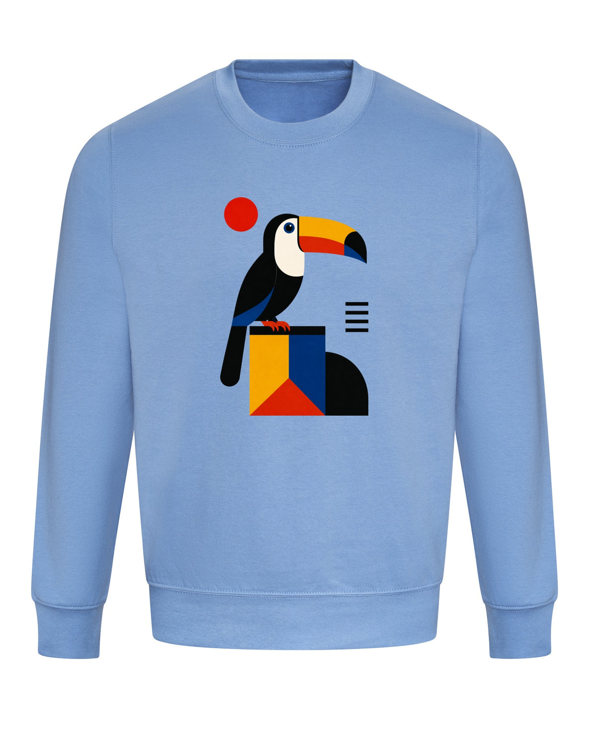 Toucan Tower Adult Sweatshirt - Modern Menagerie Cornflower Blue colour variant image