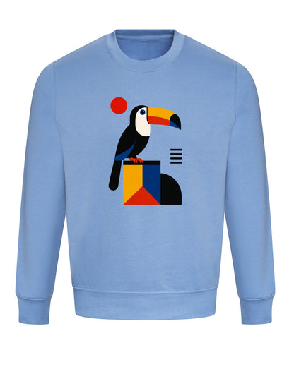 Toucan Tower Adult Sweatshirt - Modern Menagerie Cornflower Blue colour variant image