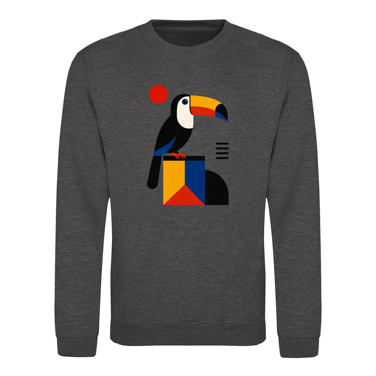 Toucan Tower Adult Sweatshirt - Modern Menagerie Charcoal colour variant image