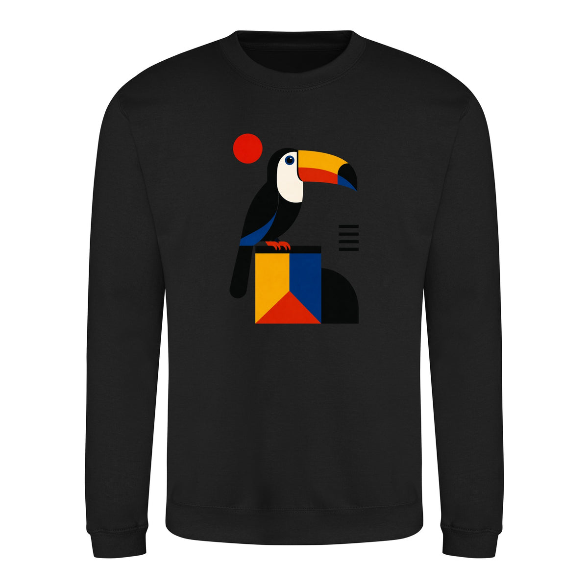 Toucan Tower Adult Sweatshirt - Modern Menagerie Deep Black colour variant image