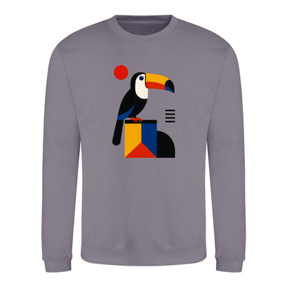 Toucan Tower Adult Sweatshirt - Modern Menagerie Dusty Lilac colour variant image