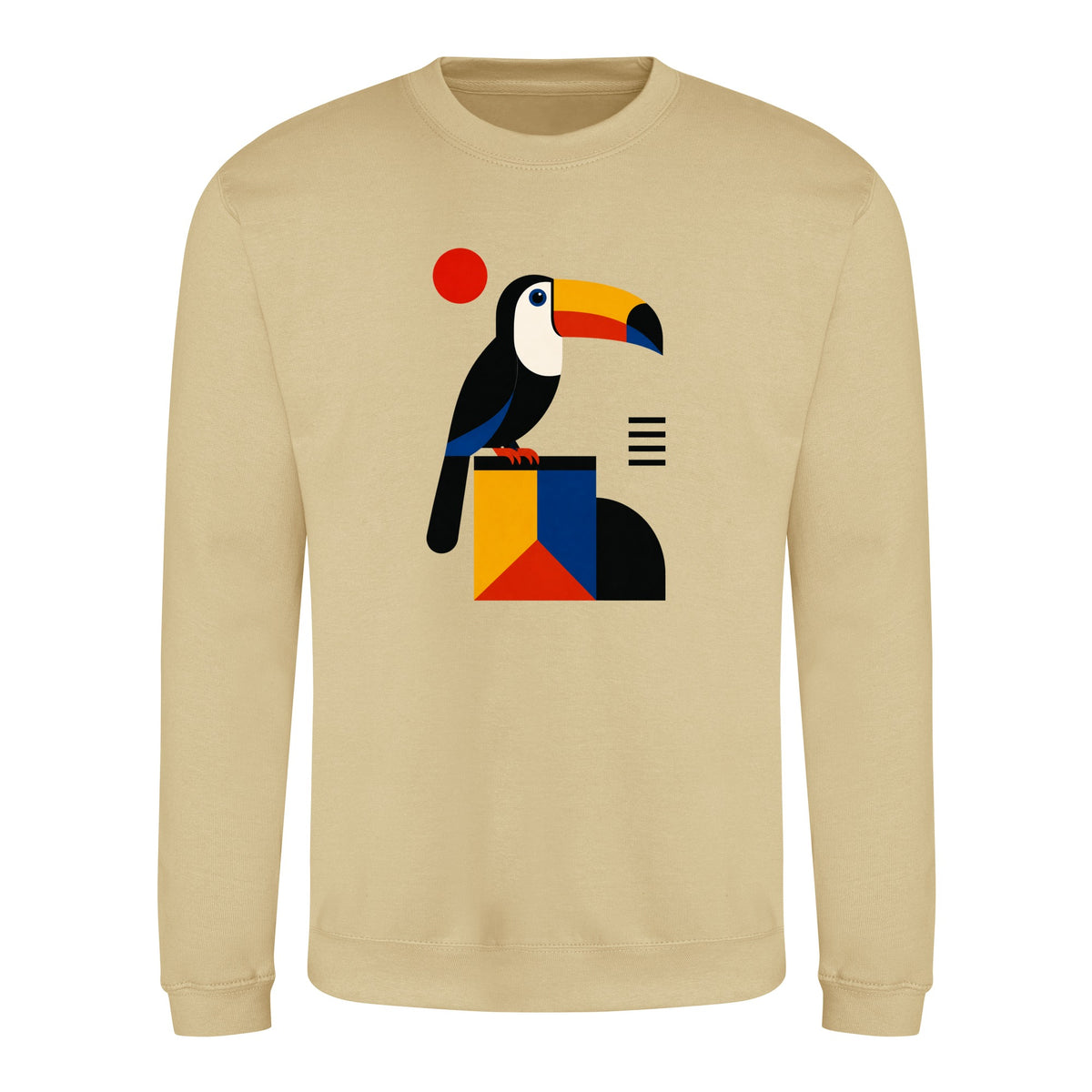 Toucan Tower Adult Sweatshirt - Modern Menagerie Desert Sand colour variant image