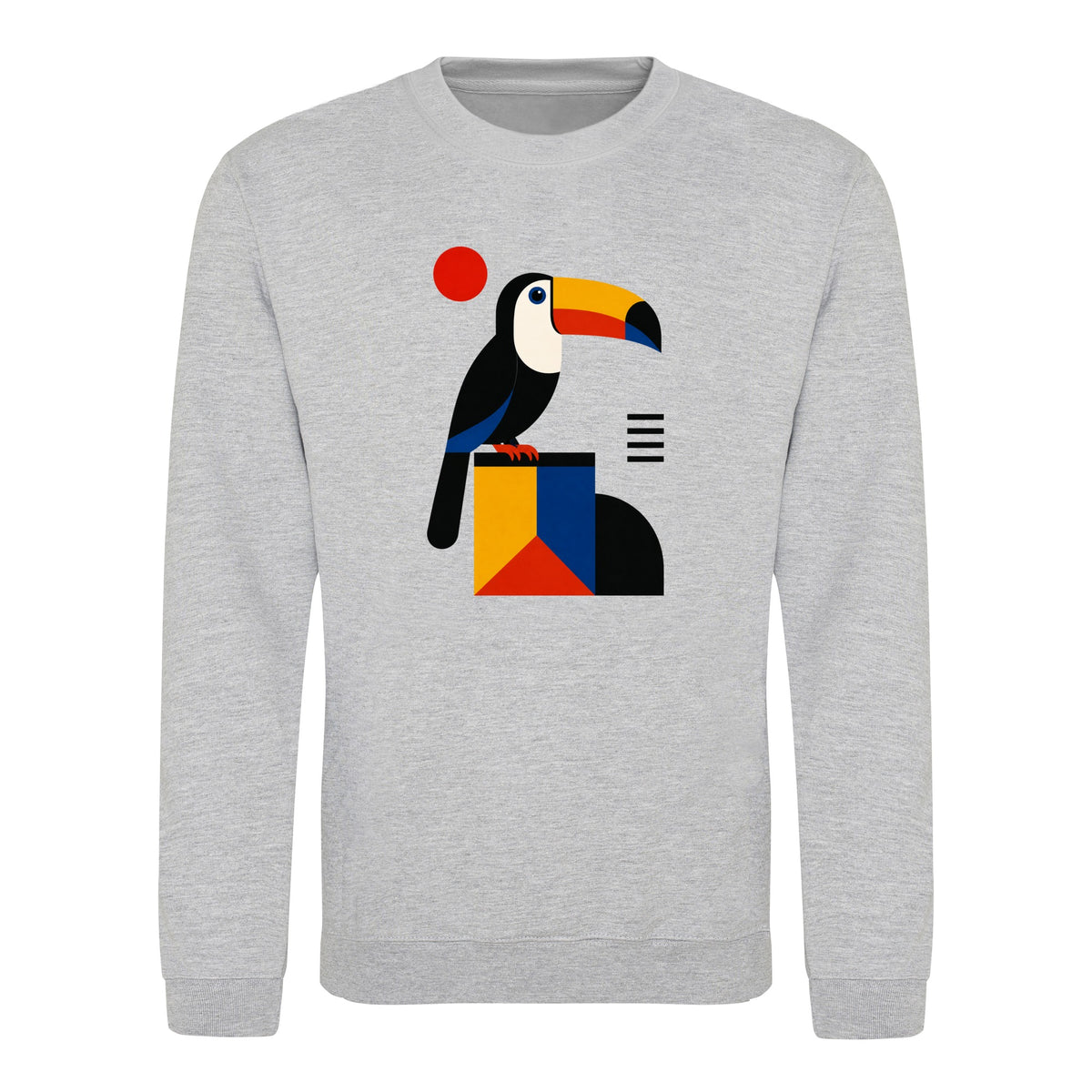 Toucan Tower Adult Sweatshirt - Modern Menagerie Heather Grey colour variant image