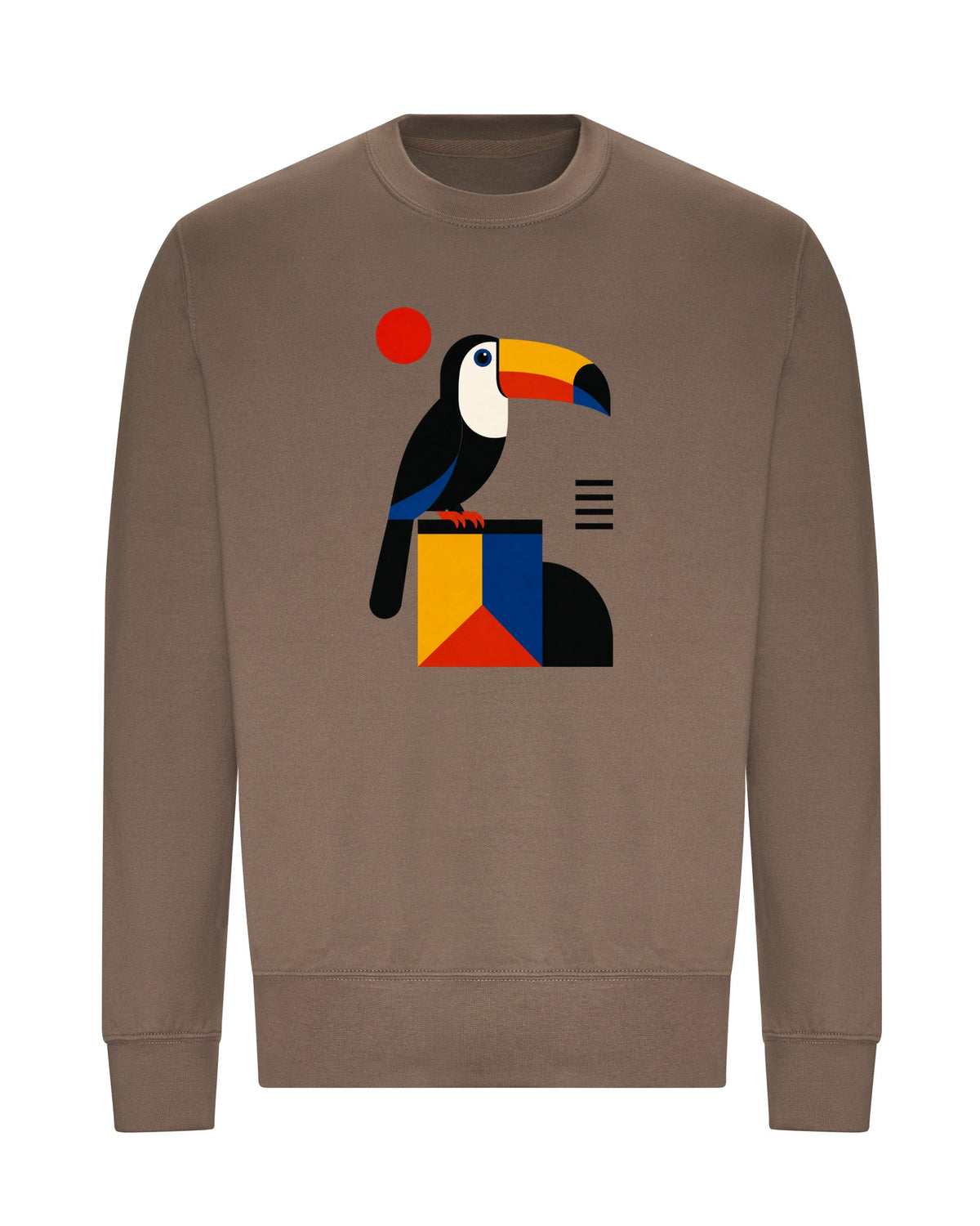 Toucan Tower Adult Sweatshirt - Modern Menagerie Mocha Brown colour variant image