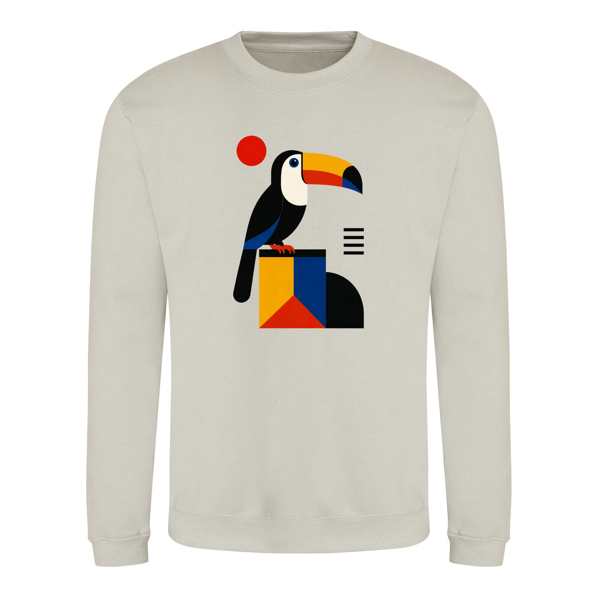 Toucan Tower Adult Sweatshirt - Modern Menagerie Natural Stone colour variant image