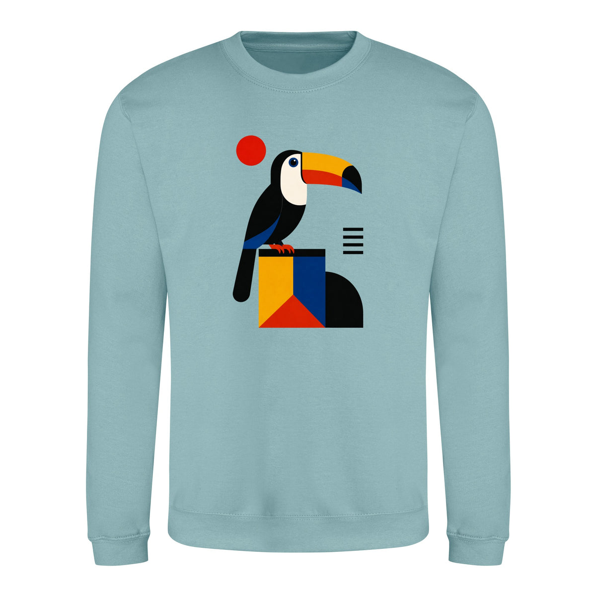 Toucan Tower Adult Sweatshirt - Modern Menagerie Seafoam colour variant image