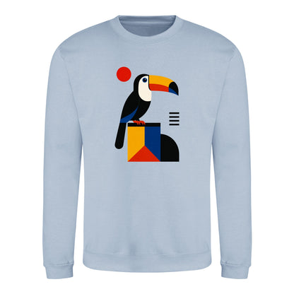 Toucan Tower Adult Sweatshirt - Modern Menagerie Sky Blue colour variant image
