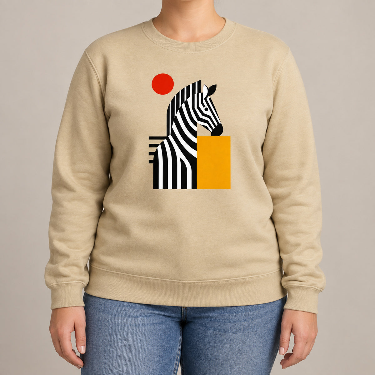 Zebra Rhythm Adult Sweatshirt - Modern Menagerie lead image