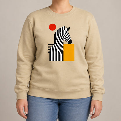 Zebra Rhythm Adult Sweatshirt - Modern Menagerie lead image