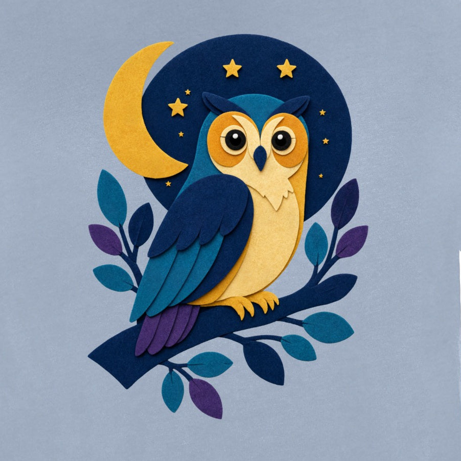 Owl in the Moonlight Adult Sweatshirt - Felt & Fauna gallery image 2