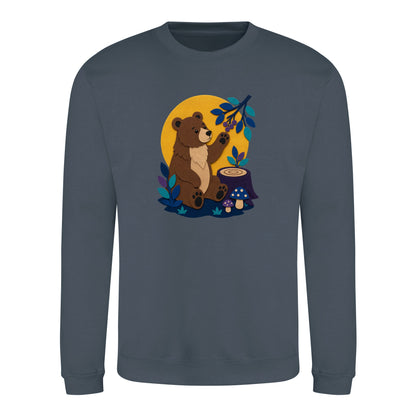 Bear's Woodland Wave Adult Sweatshirt - Felt & Fauna Airforce Blue colour variant image