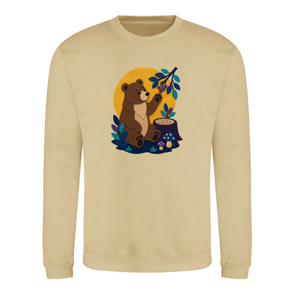 Bear's Woodland Wave Adult Sweatshirt - Felt & Fauna Desert Sand colour variant image