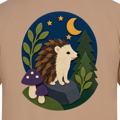 Hedgehog Under the Stars Adult Sweatshirt - Felt & Fauna gallery image 2