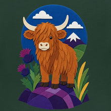 Highland Cow Among the Thistles Adult Sweatshirt - Felt & Fauna gallery image 2