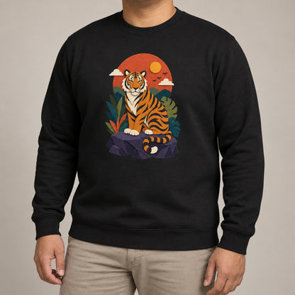 Tiger at Dusk Adult Sweatshirt - Felt & Fauna lead image