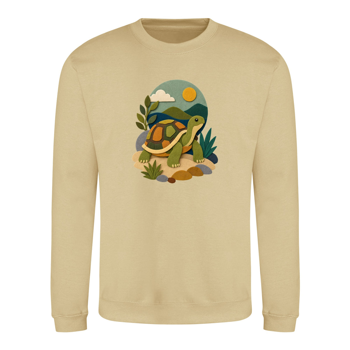 Tortoise on the Trail Adult Sweatshirt - Felt & Fauna Desert Sand colour variant image