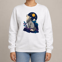 Wolf Beneath the Moon Adult Sweatshirt - Felt & Fauna lead image