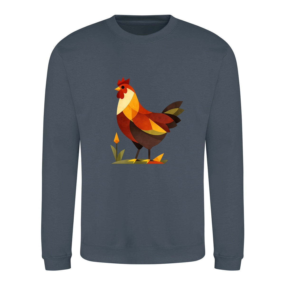 Cockerel at Dawn Adult Sweatshirt - Prism Kingdom Airforce Blue colour variant image
