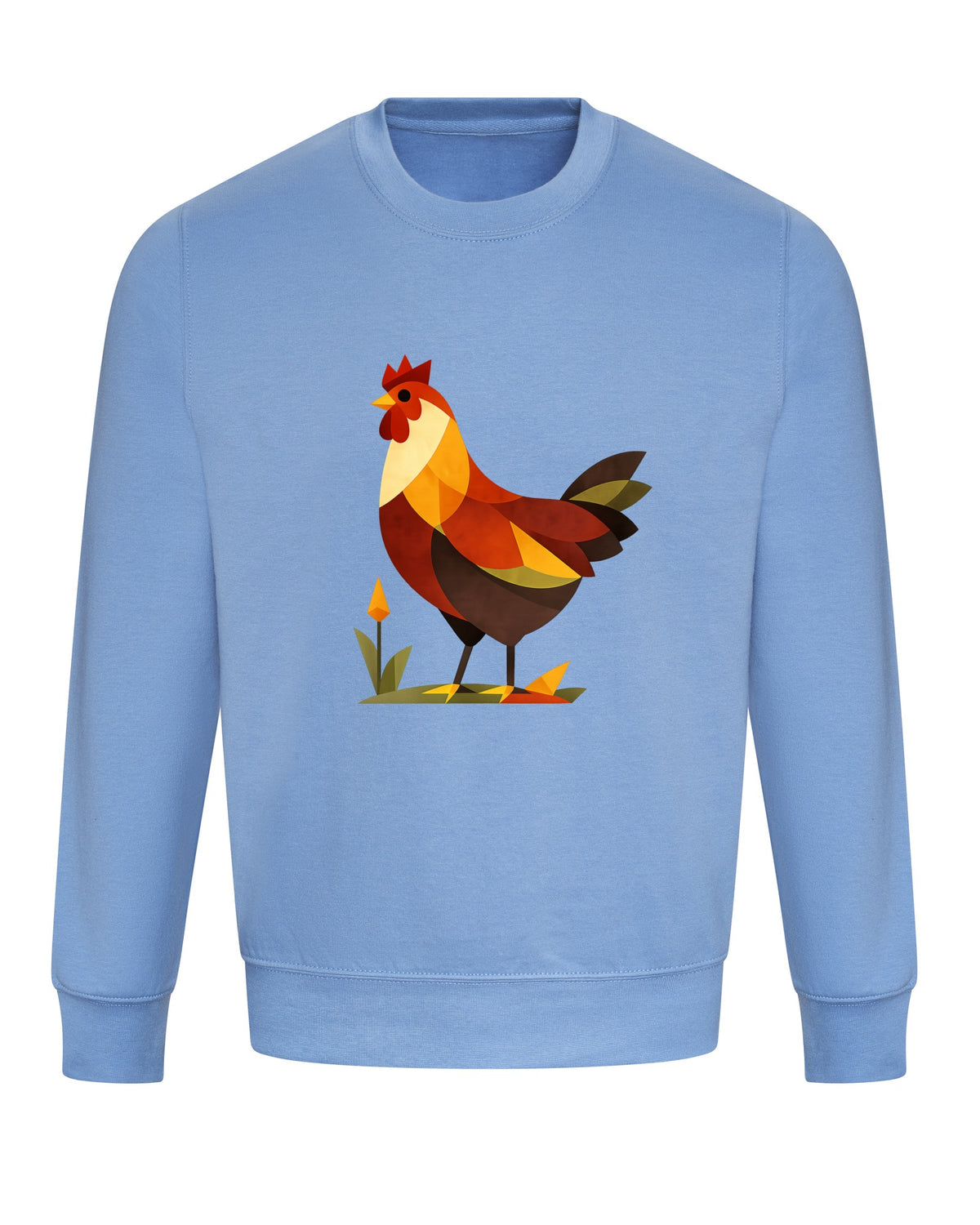 Cockerel at Dawn Adult Sweatshirt - Prism Kingdom Cornflower Blue colour variant image