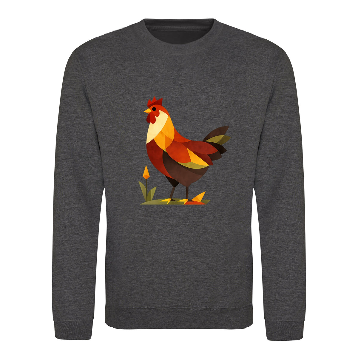 Cockerel at Dawn Adult Sweatshirt - Prism Kingdom Charcoal colour variant image