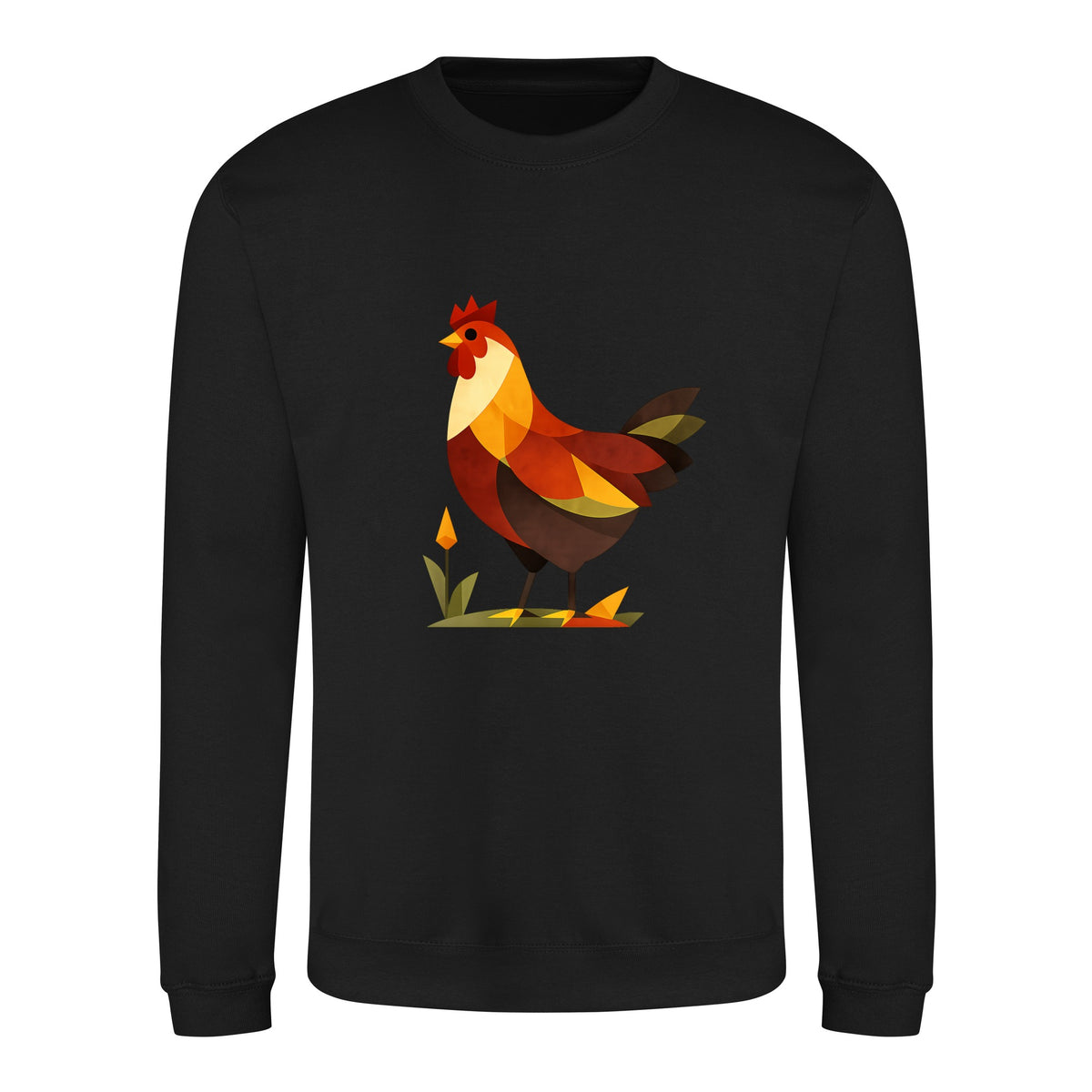 Cockerel at Dawn Adult Sweatshirt - Prism Kingdom Deep Black colour variant image