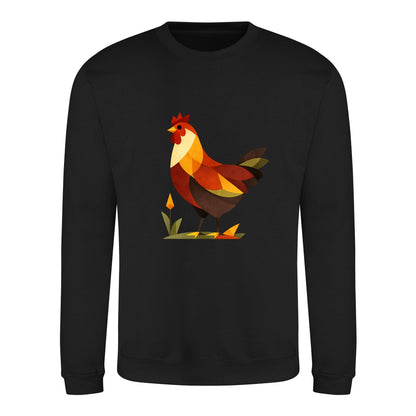 Cockerel at Dawn Adult Sweatshirt - Prism Kingdom Deep Black colour variant image