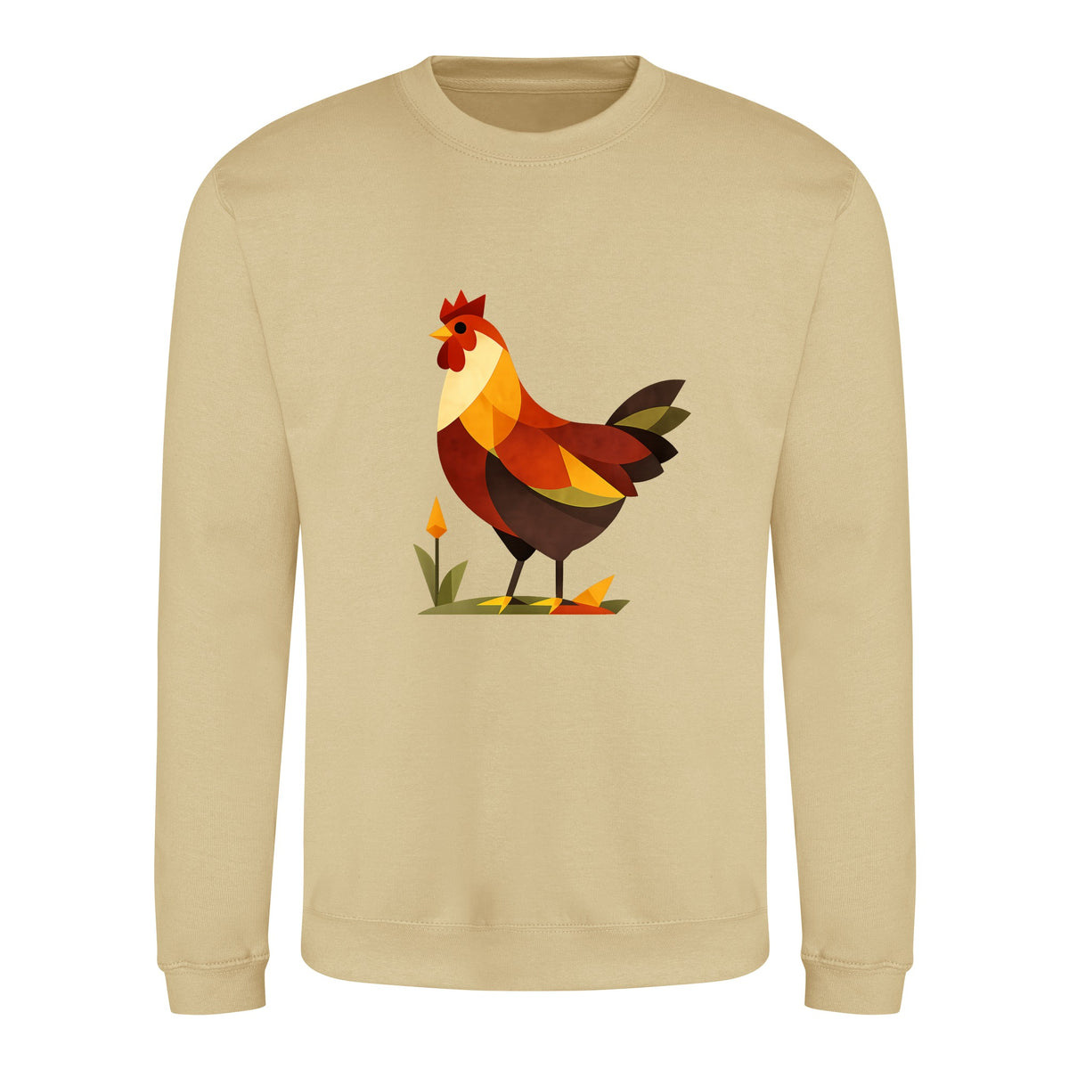 Cockerel at Dawn Adult Sweatshirt - Prism Kingdom Desert Sand colour variant image