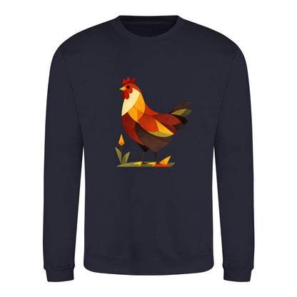 Cockerel at Dawn Adult Sweatshirt - Prism Kingdom French Navy colour variant image