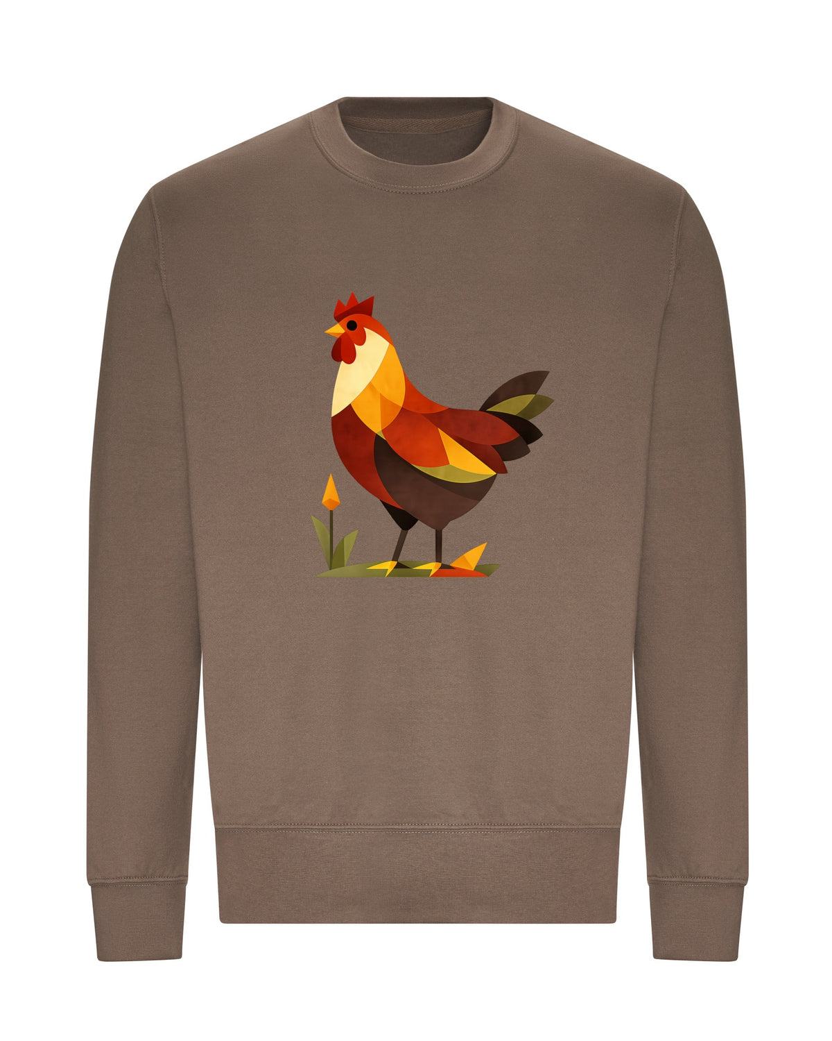 Cockerel at Dawn Adult Sweatshirt - Prism Kingdom Mocha Brown colour variant image