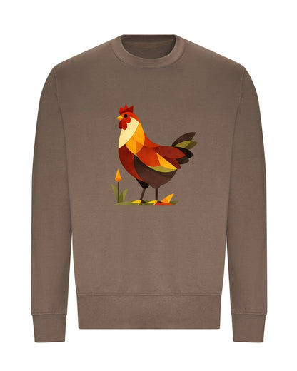 Cockerel at Dawn Adult Sweatshirt - Prism Kingdom Mocha Brown colour variant image