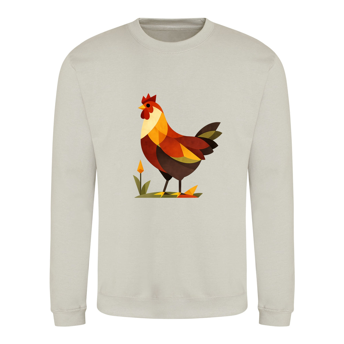 Cockerel at Dawn Adult Sweatshirt - Prism Kingdom Natural Stone colour variant image