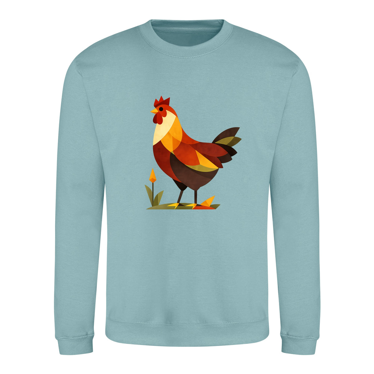 Cockerel at Dawn Adult Sweatshirt - Prism Kingdom Seafoam colour variant image