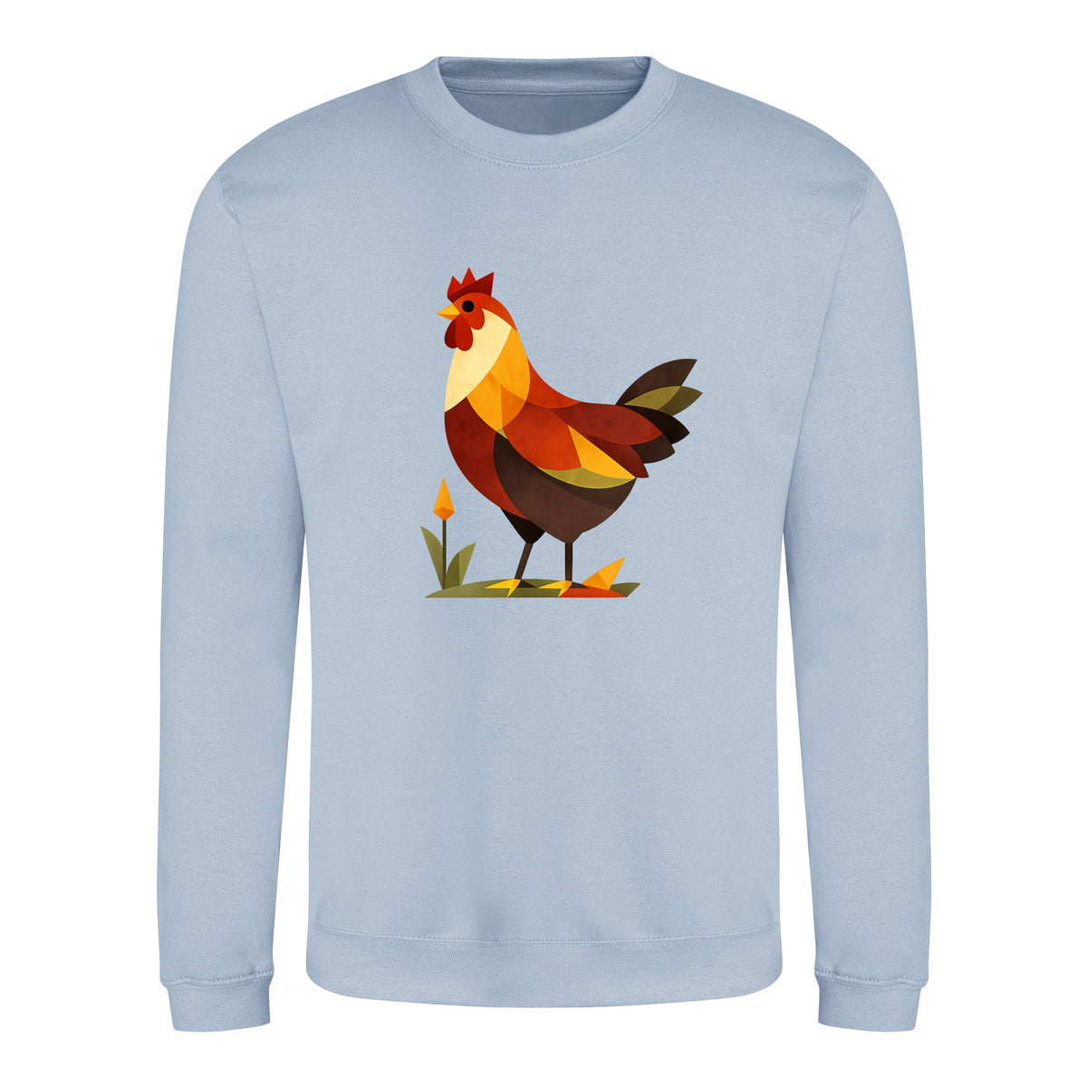 Cockerel at Dawn Adult Sweatshirt - Prism Kingdom Sky Blue colour variant image