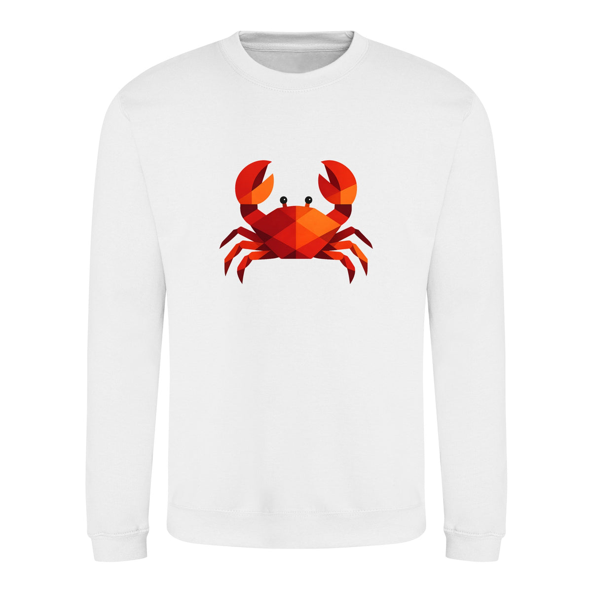 Crab in Crimson Adult Sweatshirt - Prism Kingdom Arctic White colour variant image