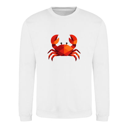 Crab in Crimson Adult Sweatshirt - Prism Kingdom Arctic White colour variant image