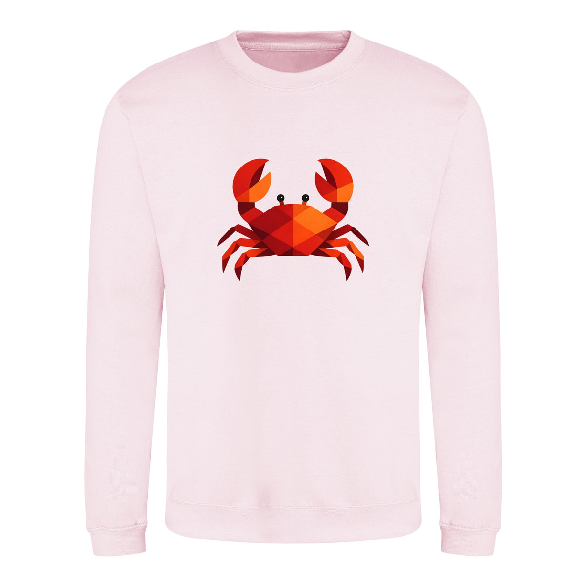 Crab in Crimson Adult Sweatshirt - Prism Kingdom Baby Pink colour variant image