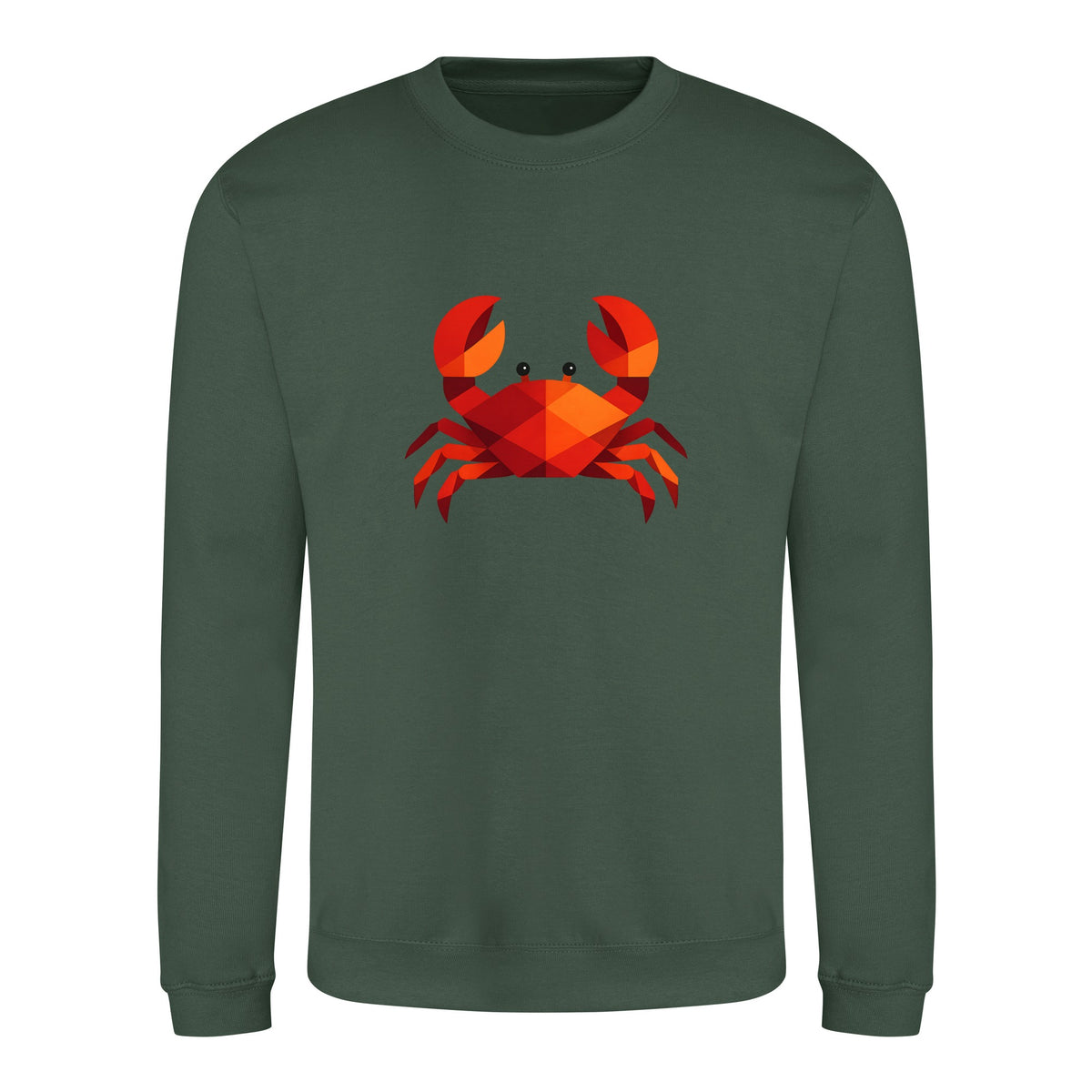 Crab in Crimson Adult Sweatshirt - Prism Kingdom Bottle Green colour variant image