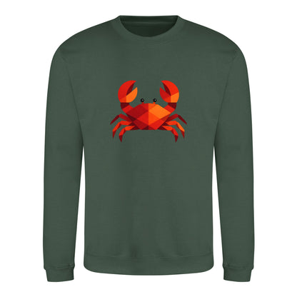 Crab in Crimson Adult Sweatshirt - Prism Kingdom Bottle Green colour variant image