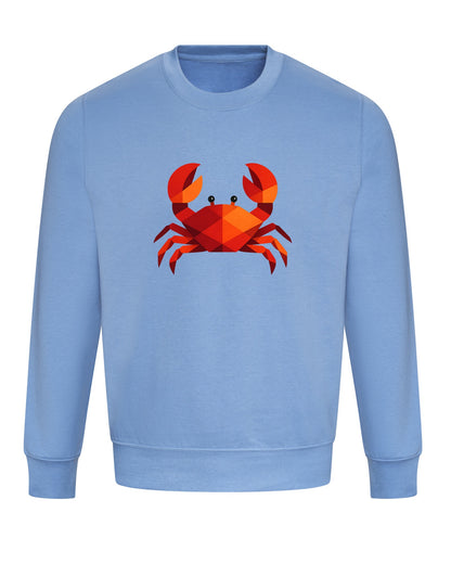 Crab in Crimson Adult Sweatshirt - Prism Kingdom Cornflower Blue colour variant image